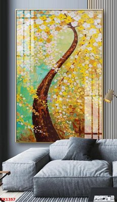 File gốc File bộ tranh treo tráng gương TK1357 (in lụa) tranh phong thủy