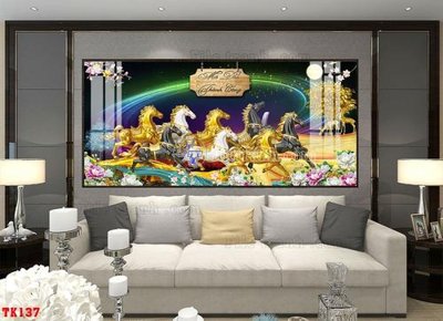 Hình ảnh file gốc in lụa File tranh hiện đại pha lê gương hot TK137