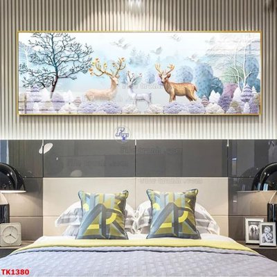 File gốc File bộ tranh treo tráng gương TK1380 (phong cách) châu Âu