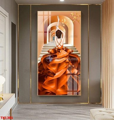 File tranh File bộ tranh treo tráng gương TK1381 (bản gốc) in lụa dán tường