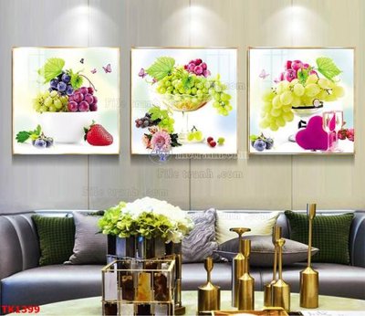 File gốc in mica File bộ tranh treo tráng gương TK1399 chất lượng