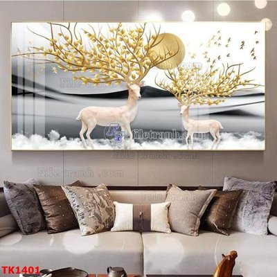 File tranh quảng cáo File bộ tranh treo tráng gương TK1401 (file gốc) chuyên nghiệp