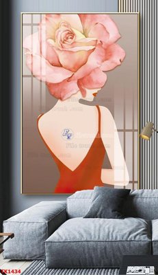 File gốc File bộ tranh treo tráng gương TK1434 (in lụa) trang trí tường