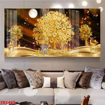 File in trần File bộ tranh treo tráng gương TK1465 (bản gốc) đại dương