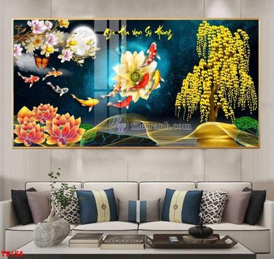 File tranh File tranh hiện đại pha lê gương hot TK154 (bản gốc) in lụa 3D