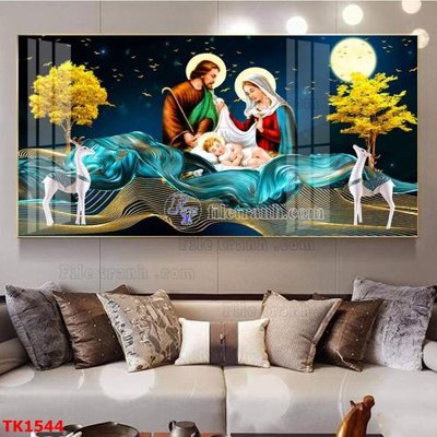 File gốc File bộ tranh treo tráng gương TK1544 (trang trí) phòng ngủ