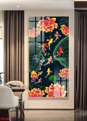 File PSD File tranh hiện đại pha lê gương hot TK155 (gốc) tách lớp chi tiết