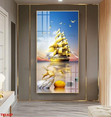 File gốc File bộ tranh treo tráng gương TK1637 (in 3D) nghệ thuật