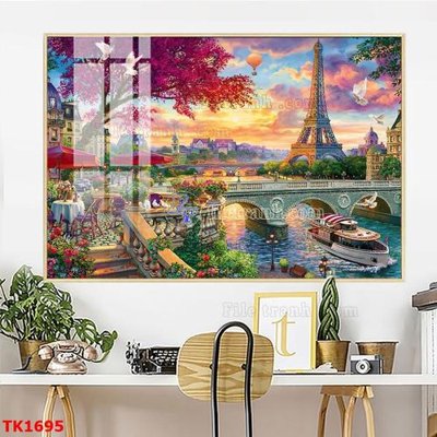 File in lụa File bộ tranh treo tráng gương TK1695 (chất lượng cao) File bộ tranh treo tráng gương TK1695