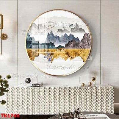 File gốc File bộ tranh treo tráng gương TK1746 (in tráng gương) hiện đại