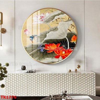 File gốc File bộ tranh treo tráng gương TK1776 (in lụa) tranh thuận buồm