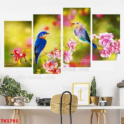 File gốc File bộ tranh treo tráng gương TK1791 (phong cách) cổ điển