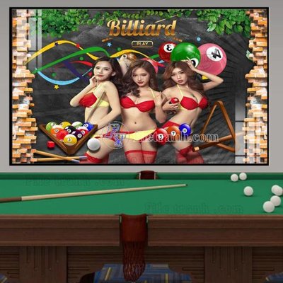 File gốc File tranh quán bida bi-a BILLARD TK18 (PNG) chất lượng cao