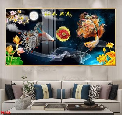 File ảnh File tranh hiện đại pha lê gương hot TK182 (gốc) cho trang trí nhà hàng