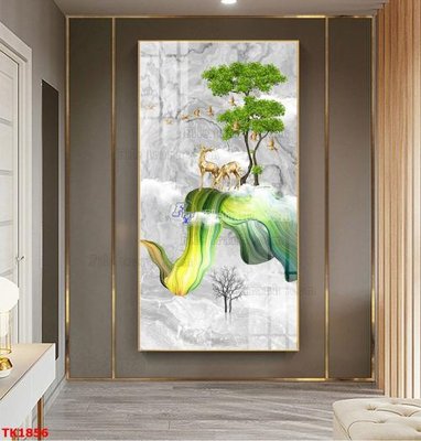 File in lụa File bộ tranh treo tráng gương TK1856 (chất lượng cao) File bộ tranh treo tráng gương TK1856