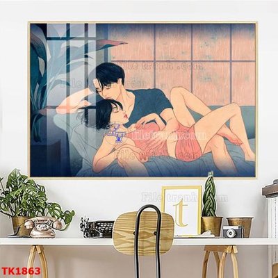 File in trần File bộ tranh treo tráng gương TK1863 (bản gốc) bầu trời