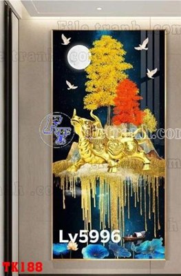 File tranh gốc File tranh hiện đại pha lê gương hot TK188 (bản đẹp) độc quyền