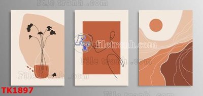 File tranh File bộ tranh treo tráng gương TK1897 (bản gốc) trang trí văn phòng