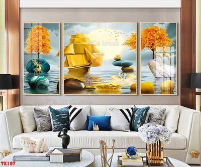 File tranh File tranh hiện đại pha lê gương hot TK197 (ảnh gốc) in trần 3D