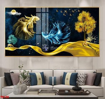 File tranh File tranh hiện đại pha lê gương hot TK199 (gốc) chủ đề động vật