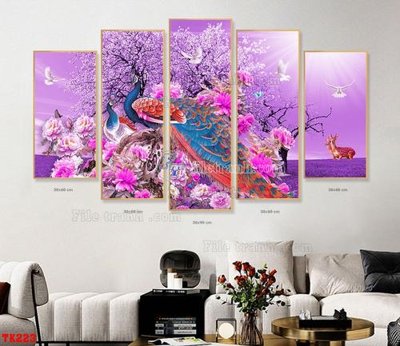 Download file gốc File tranh hiện đại pha lê gương hot TK223 (dùng cho in ấn)