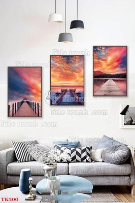 File tranh File tranh bộ in tráng gương hiện đại TK500 (ảnh gốc) in trần nhà