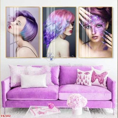 File gốc File tranh bộ in tráng gương hiện đại TK502 (in lụa) cao cấp