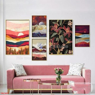 Tải file File tranh bộ in tráng gương hiện đại TK507 (gốc) in ấn chất lượng