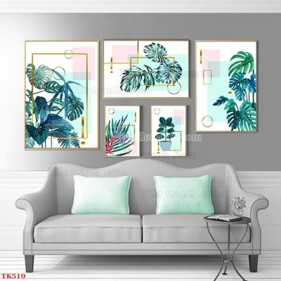 File gốc File tranh bộ in tráng gương hiện đại TK519 (PSD/TIFF) độ phân giải cao