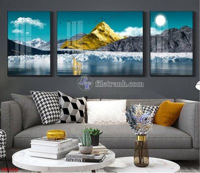 File in trần File tranh bộ in tráng gương hiện đại TK534 (file gốc) phong thủy