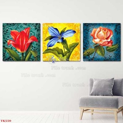 File tranh in mica File tranh bộ in tráng gương hiện đại TK559 (độ phân giải cao)