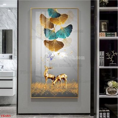 File gốc File tranh bộ in tráng gương hiện đại TK585 (phong cách) châu Âu