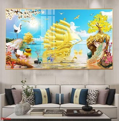 File tranh File tranh bộ in tráng gương hiện đại TK594 (bản gốc) treo phòng ăn