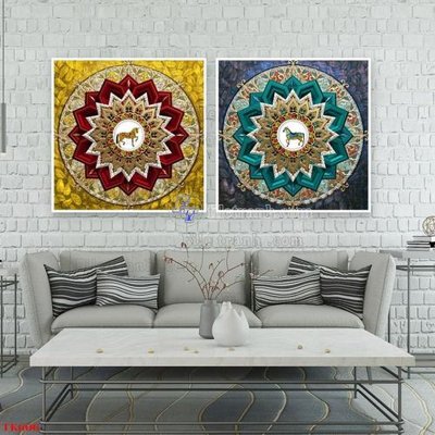 Download file ảnh gốc File tranh bộ in tráng gương hiện đại TK606 để in ấn