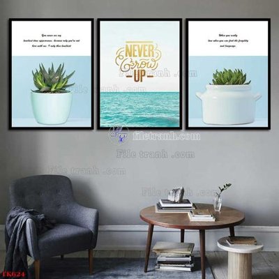 File tranh File tranh bộ in tráng gương hiện đại TK624 (gốc) chủ đề thiên nhiên