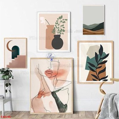 File in trần File tranh bộ in tráng gương hiện đại TK636 (file gốc) hoa văn 3D