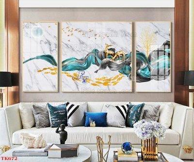 File ảnh gốc File tranh bộ in tráng gương hiện đại TK672 (chuyên in mica)