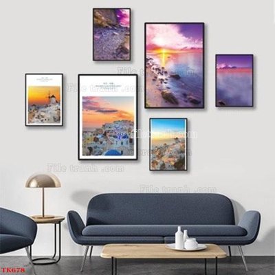 Download file ảnh gốc File tranh bộ in tráng gương hiện đại TK678 để in ấn