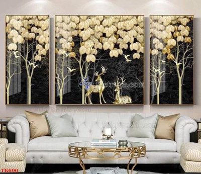 File gốc File tranh bộ in tráng gương hiện đại TK690 (PNG) trong suốt (transparent)