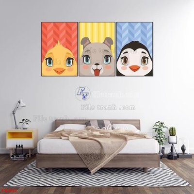 File tranh File tranh bộ in tráng gương hiện đại TK691 (bản gốc) trang trí văn phòng