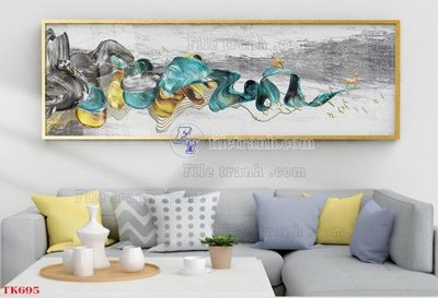 Hình ảnh file gốc File tranh bộ in tráng gương hiện đại TK695 cho in UV