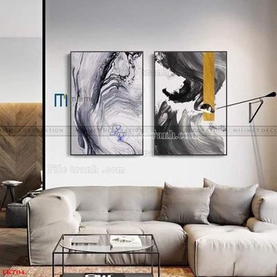 File PSD File tranh bộ in tráng gương hiện đại TK704 (gốc) cho designer