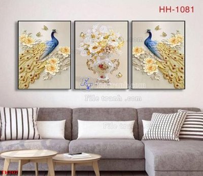 Hình ảnh file gốc File tranh bộ in tráng gương hiện đại TK707 cho in UV