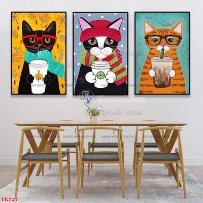 File tranh gốc File tranh bộ in tráng gương hiện đại TK727 (bản quyền) độc đáo