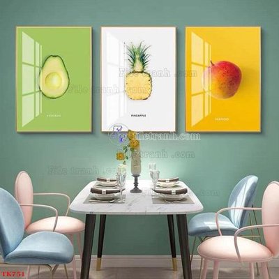 File gốc File tranh bộ in tráng gương hiện đại TK751 (phong cách) tối giản