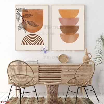 File gốc File tranh bộ in tráng gương hiện đại TK756 (ảnh rõ nét) để in