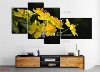 File gốc File tranh bộ in tráng gương hiện đại TK758 (in 3D) cho trang trí