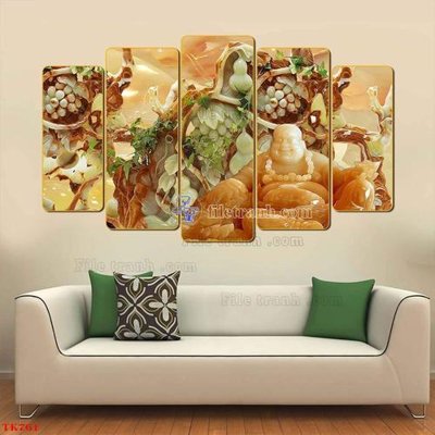 Download file File tranh bộ in tráng gương hiện đại TK761 (gốc) in mica bàn thờ