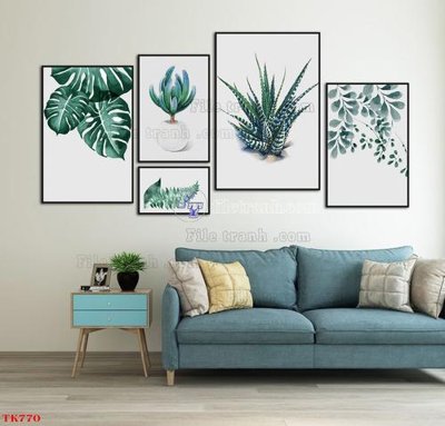 File gốc File tranh bộ in tráng gương hiện đại TK770 (in tráng gương) hiện đại