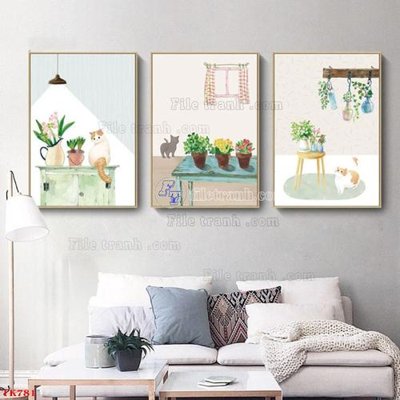 Tải file PSD File tranh bộ in tráng gương hiện đại TK781 (nguyên layer) để in